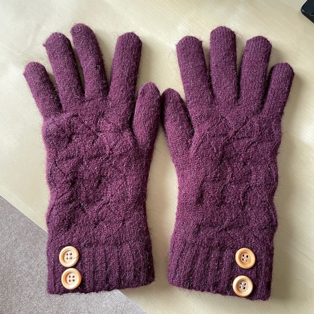 Urban Outfitters Maroon Gloves